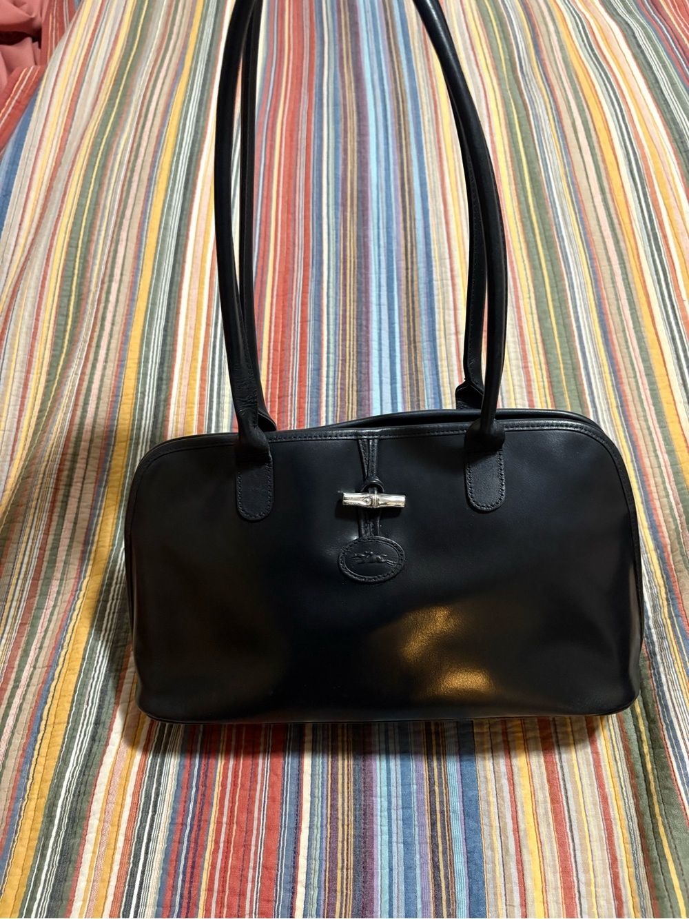 Vintage Leather Longchamp Bag